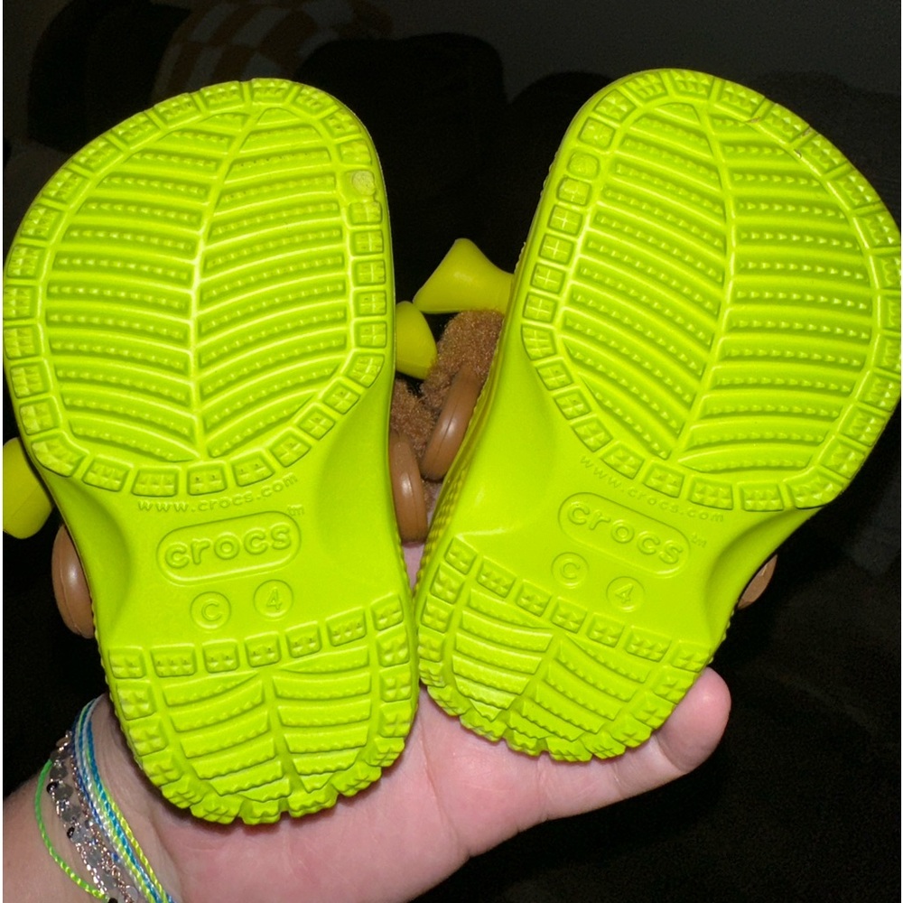 SHREK Toddler crocs, size 4. Like new condition.